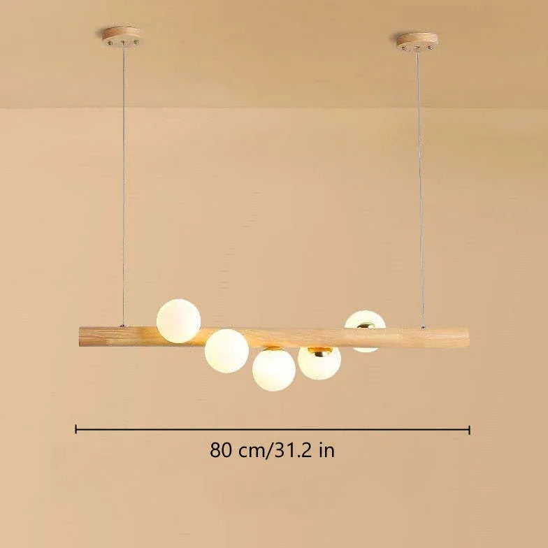 Chandelier For Kitchen Valentina Wood Ip20 Warm White