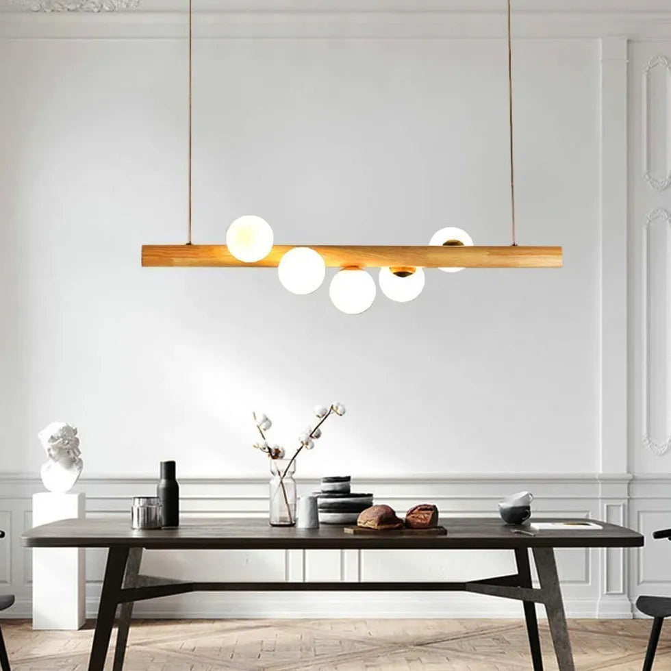 Chandelier For Kitchen Valentina Wood Ip20 Warm White