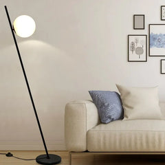 Black Floor Lamp For Study Room Linear Valentina Metal Ip20