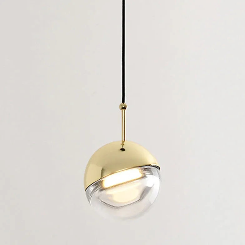 Gold Light Single Pendant For Living Room Metal Led