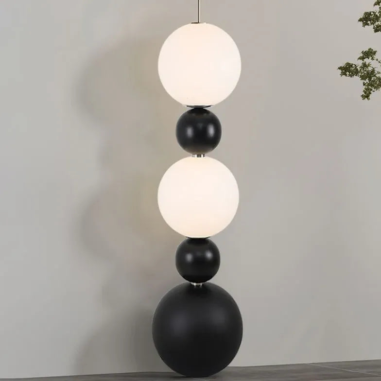 Black Floor Lamp For Living Room Valentina Resin Dimmable Ip20 Plug Led