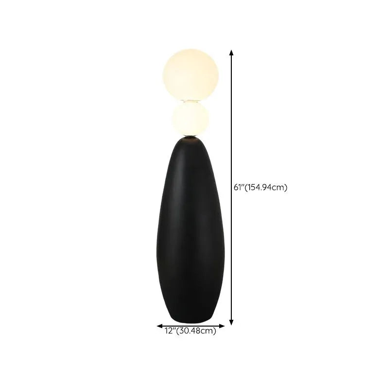 Black Floor Lamp For Living Room Valentina Resin Dimmable Ip20 Plug Led