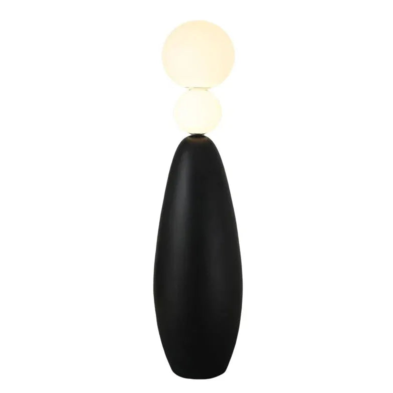 Black Floor Lamp For Living Room Valentina Resin Dimmable Ip20 Plug Led