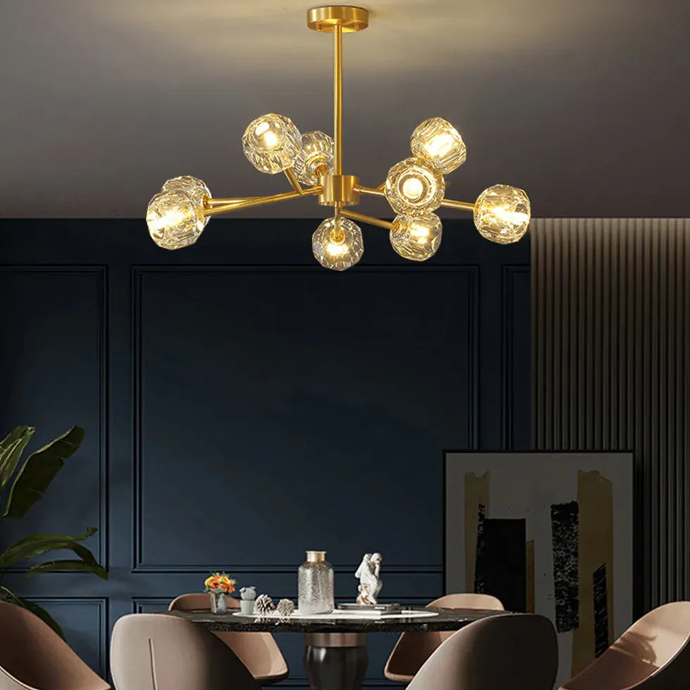 Gold Statement Pendant Light For Bedroom Valentina Pure Copper Ip20