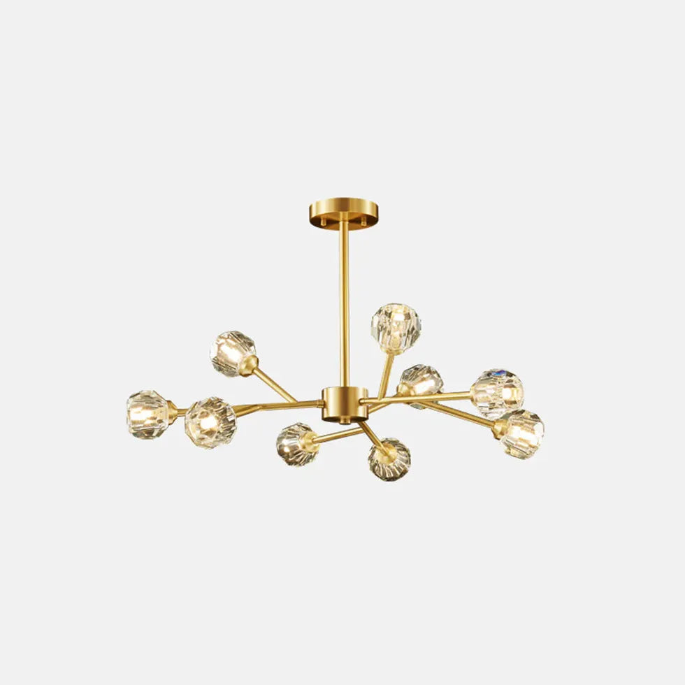 Gold Statement Pendant Light For Bedroom Valentina Pure Copper Ip20