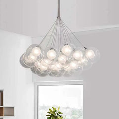 Chandelier For Bedroom Modern Metal & Glass Led