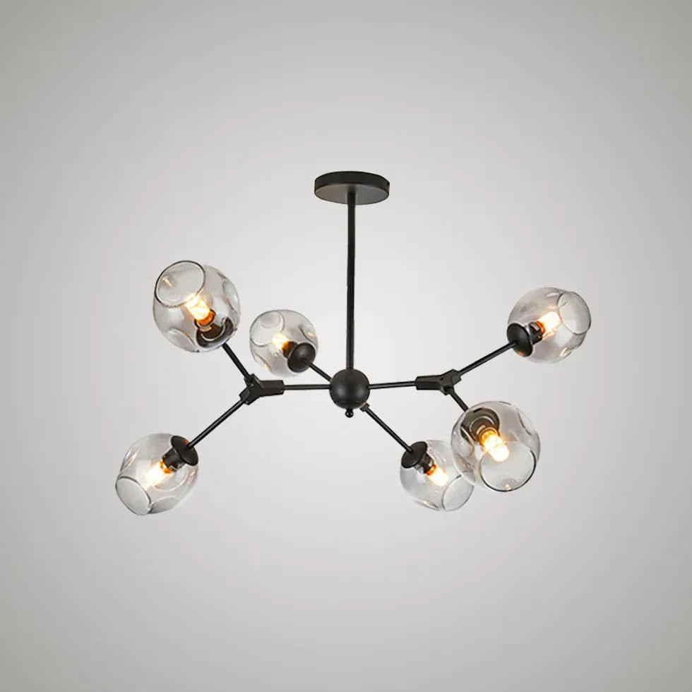 Black Modern Chandeliers For Bedroom Valentina Metal & Glass Ip20