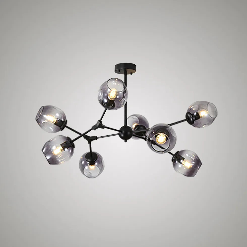 Black Modern Chandeliers For Bedroom Valentina Metal & Glass Ip20