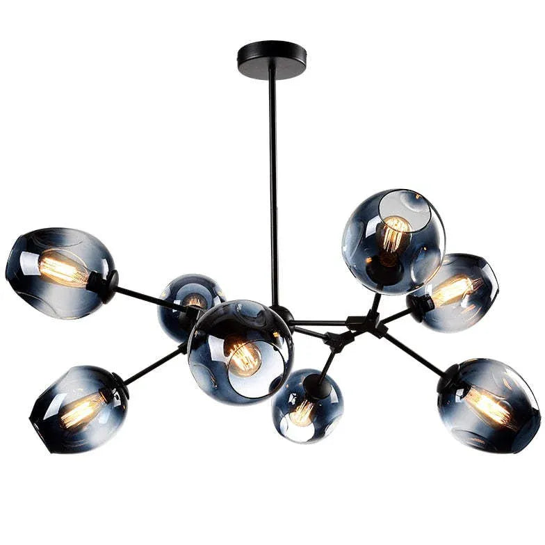 Black Modern Chandeliers For Bedroom Valentina Metal & Glass Ip20