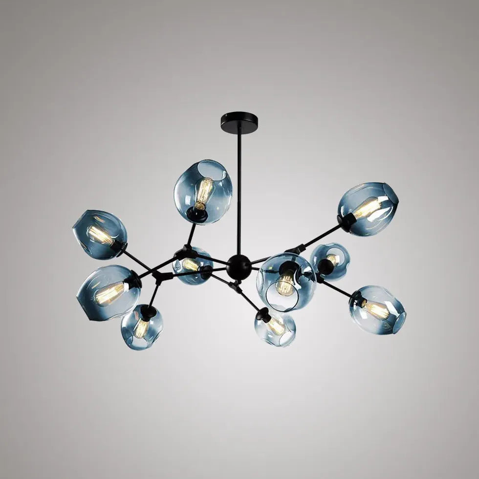 Black Modern Chandeliers For Bedroom Valentina Metal & Glass Ip20