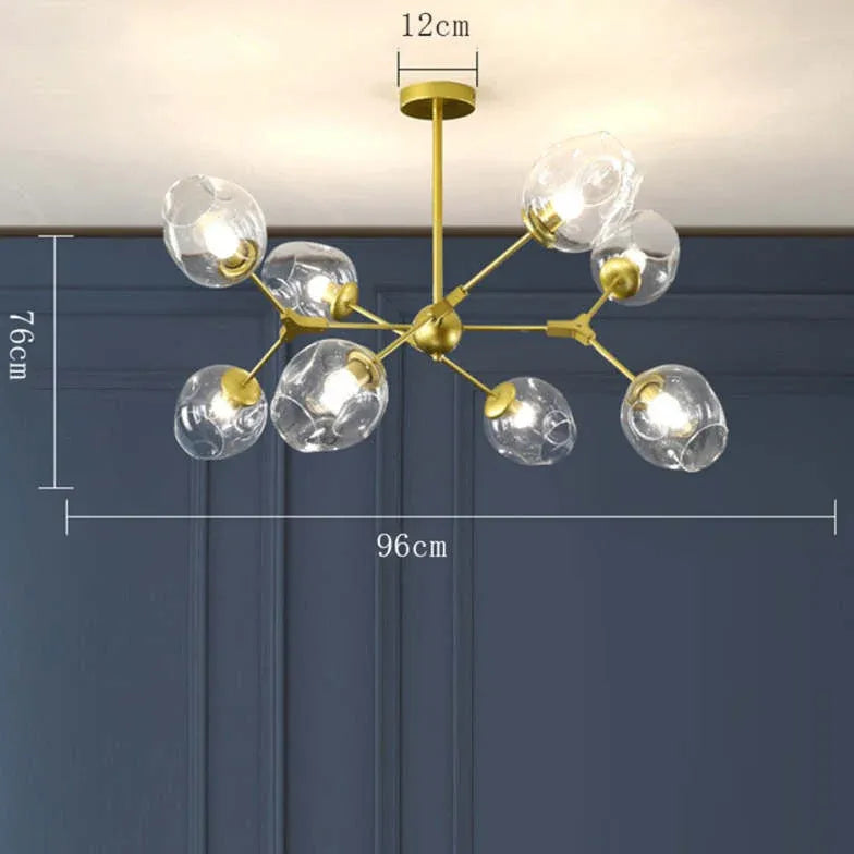 Black Modern Chandeliers For Bedroom Valentina Metal & Glass Ip20