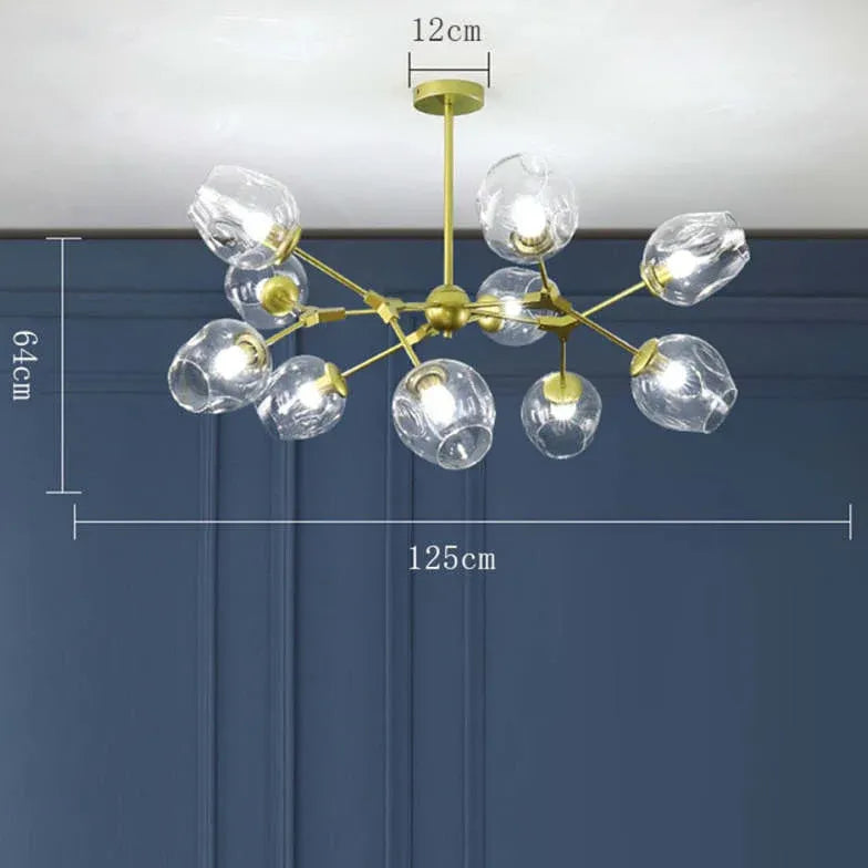 Black Modern Chandeliers For Bedroom Valentina Metal & Glass Ip20