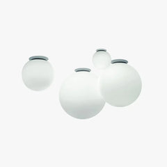 Flush Light For Bedroom Valentina Metal & Glass Without Bulbs