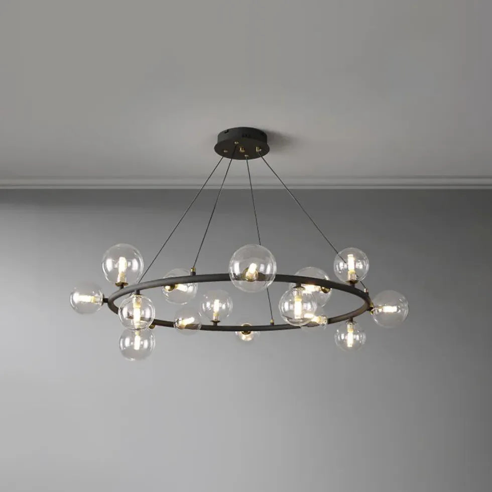 Black Statement Pendant Light For Bedroom Valentina Metal Ip20 Led