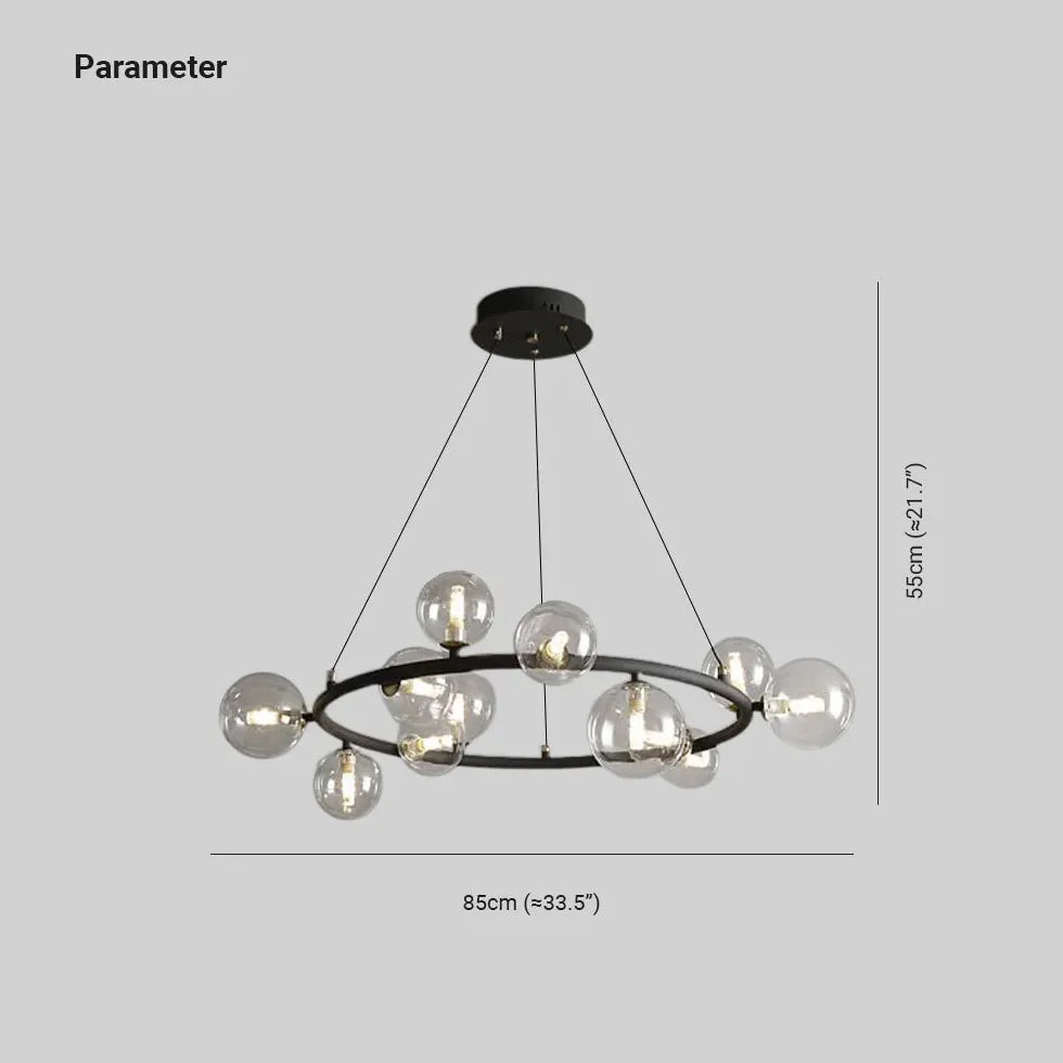 Black Statement Pendant Light For Bedroom Valentina Metal Ip20 Led