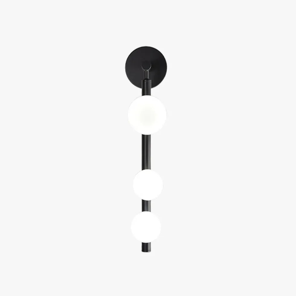 Black Plug-in Wall Light For Bedroom Valentina Metal Warm White Led