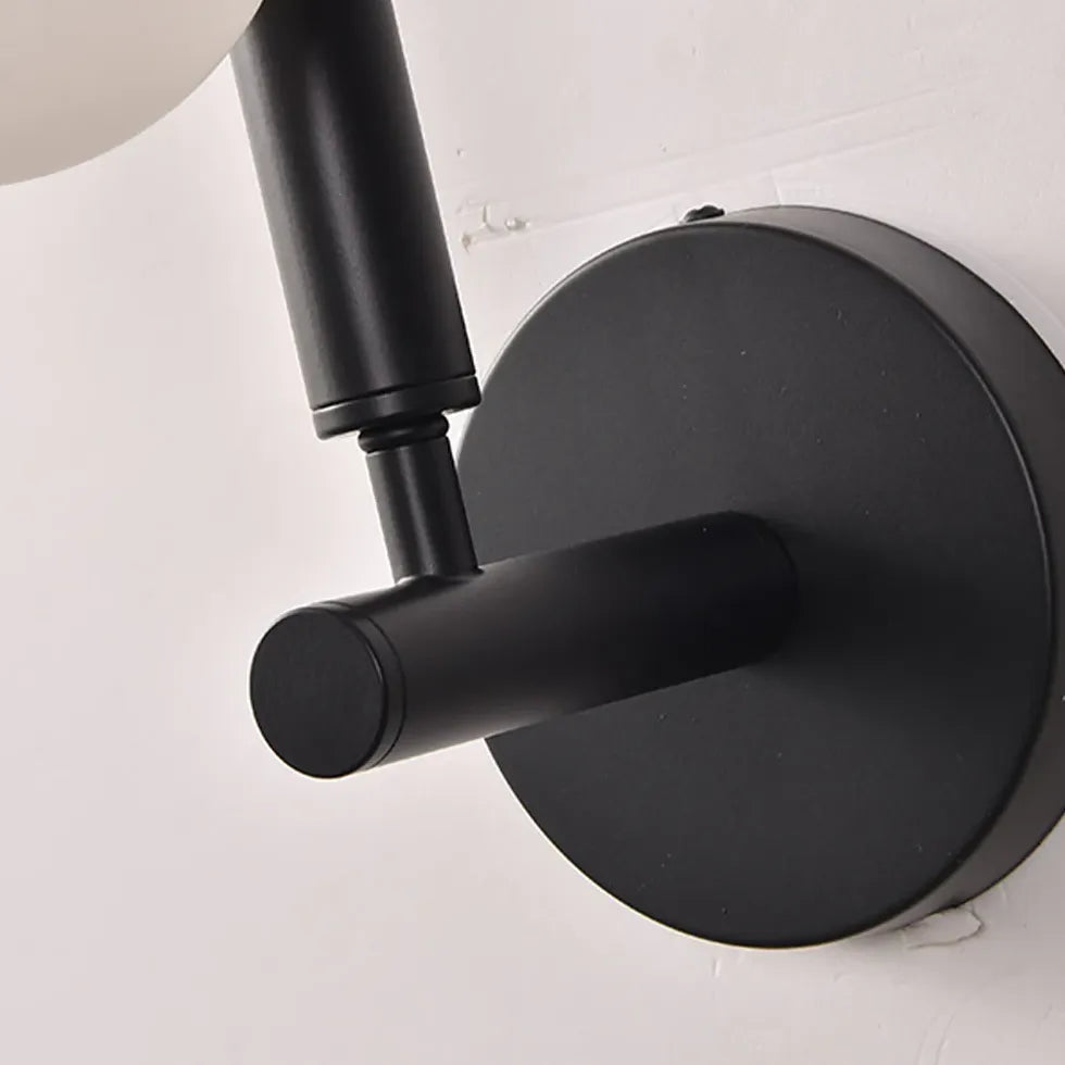 Black Plug-in Wall Light For Bedroom Valentina Metal Warm White Led