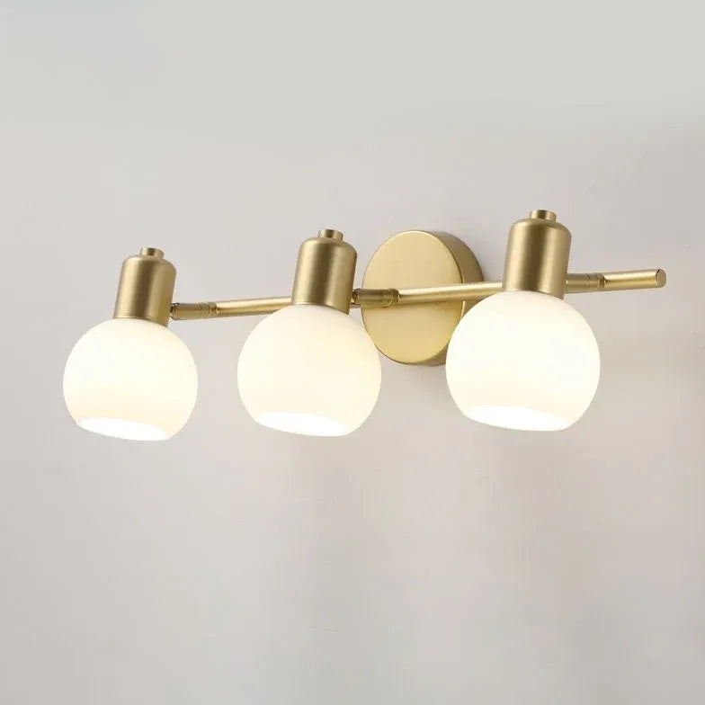 Gold Multi Arm Wall Light For Bathroom Valentina Metal & Glass Led Ip44