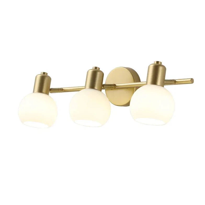 Gold Multi Arm Wall Light For Bathroom Valentina Metal & Glass Led Ip44