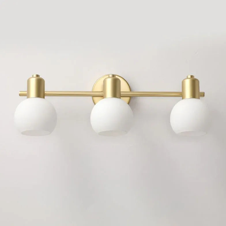 Gold Multi Arm Wall Light For Bathroom Valentina Metal & Glass Led Ip44