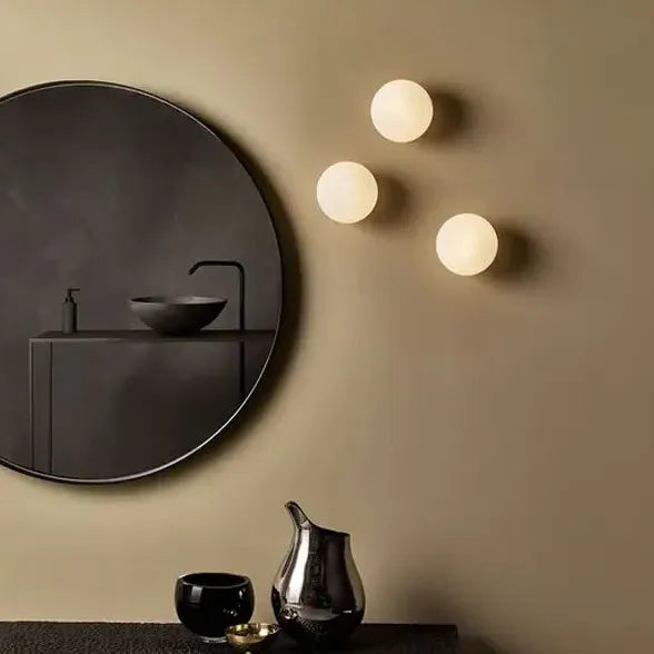 Flush Wall Light For Bathroom Valentina Metal & Glass Led Ip44