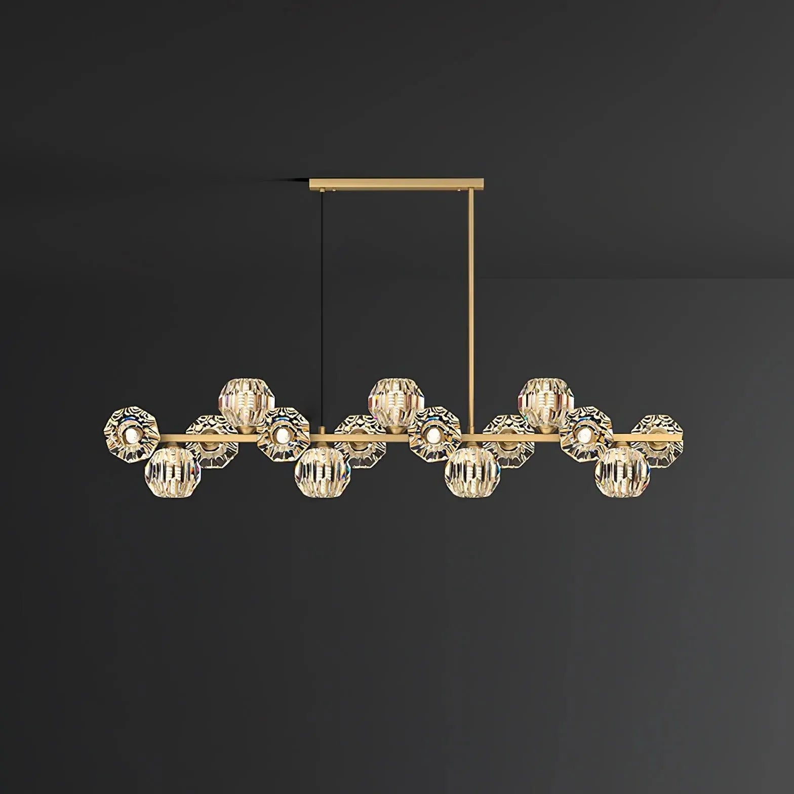 Chandelier For Living Room Linear Valentina Metal Ip20 Led