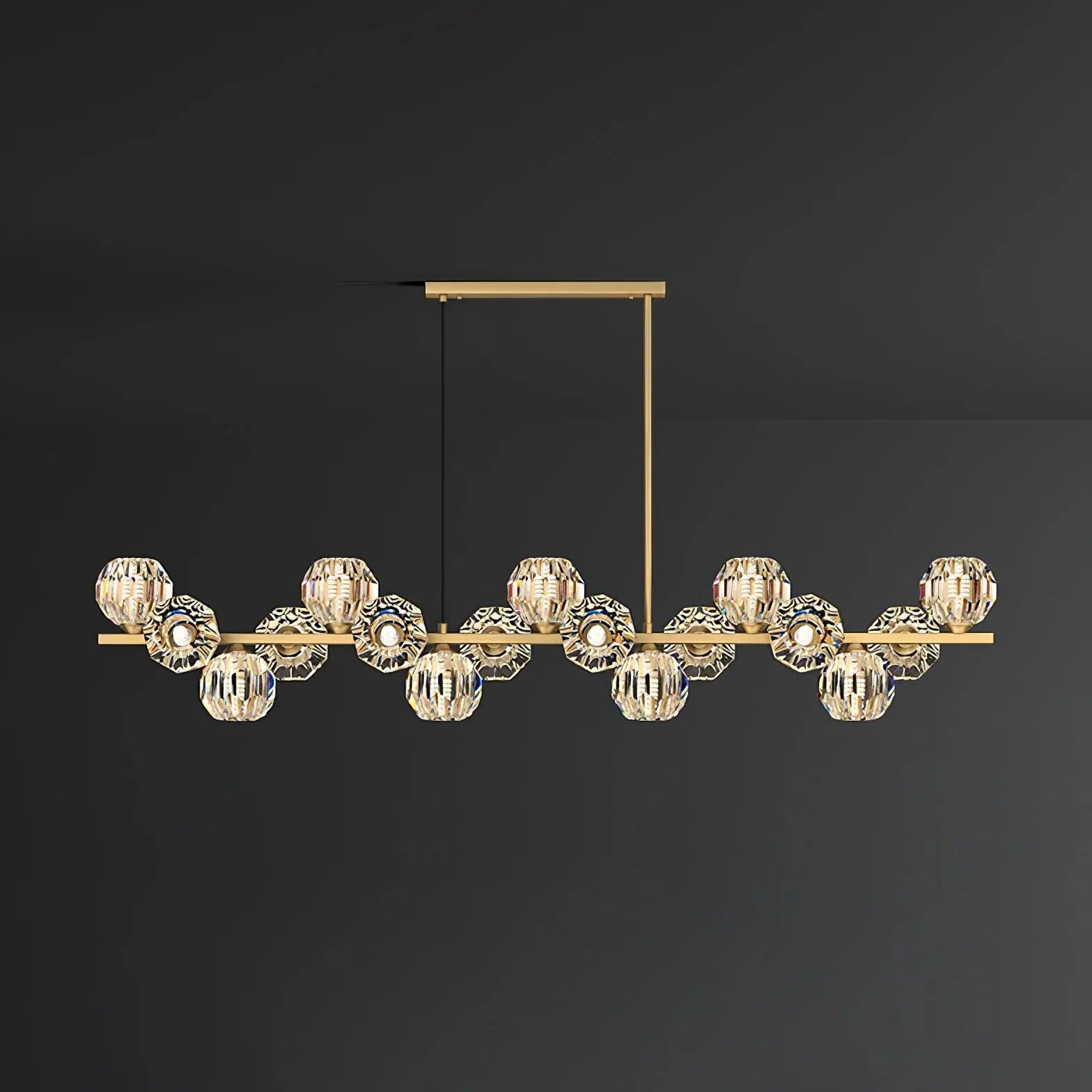 Chandelier For Living Room Linear Valentina Metal Ip20 Led