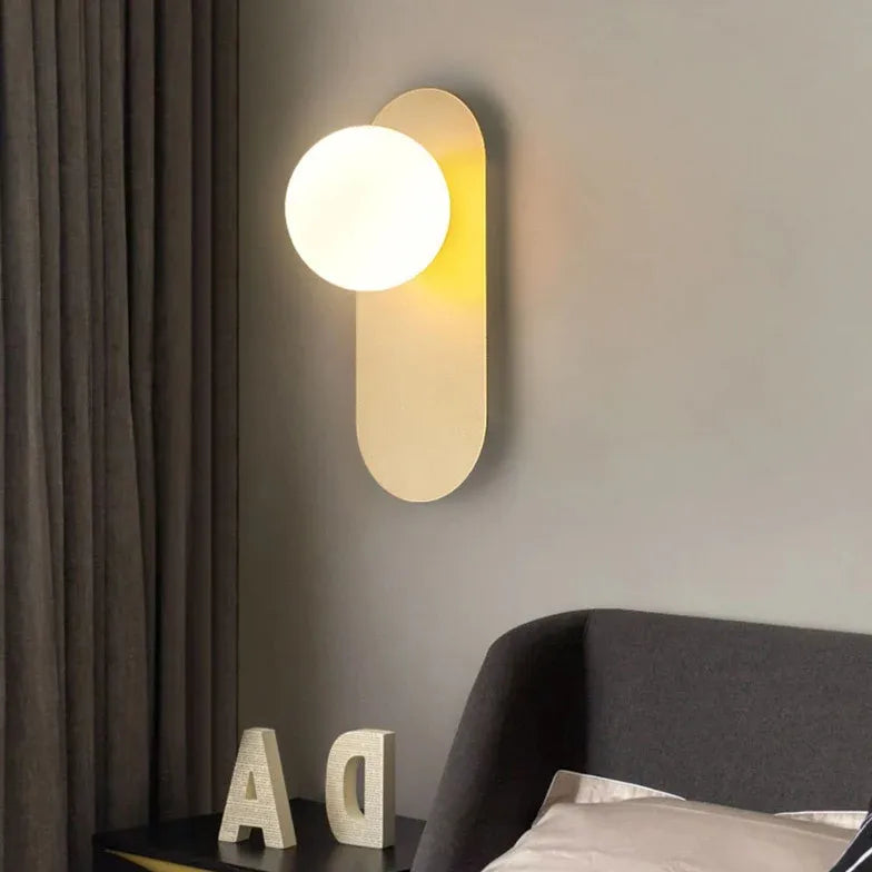 Black Flush Wall Light For Bedroom Valentina Metal