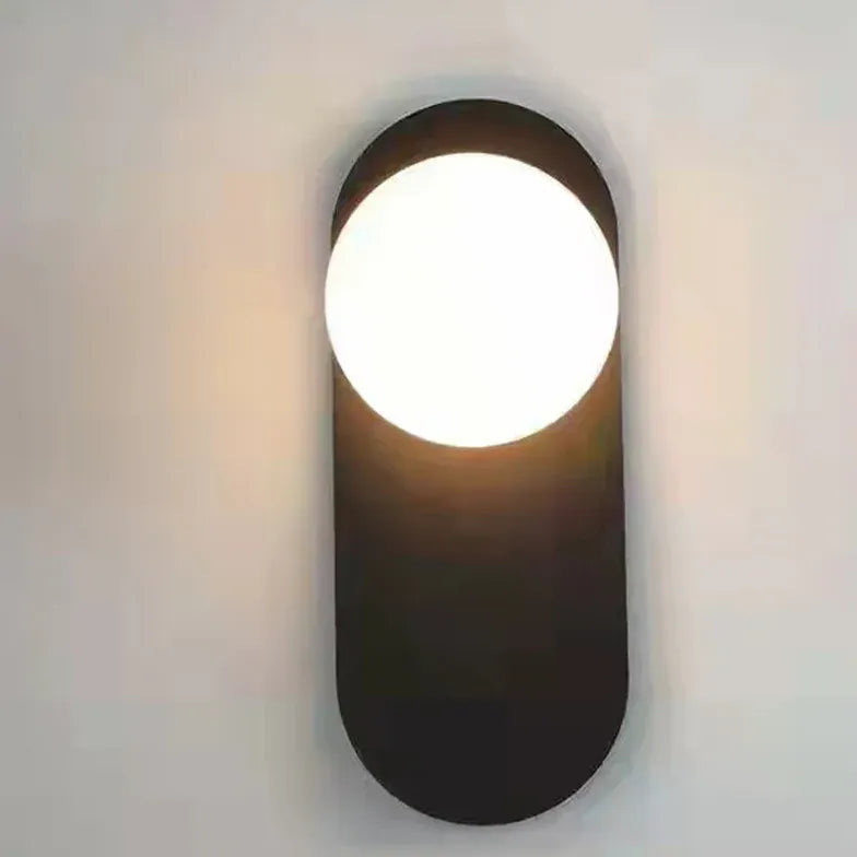 Black Flush Wall Light For Bedroom Valentina Metal