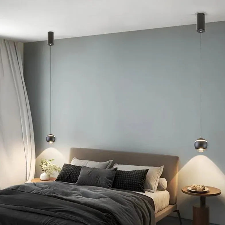 Light Single Pendant For Bedroom Round Valentina Metal