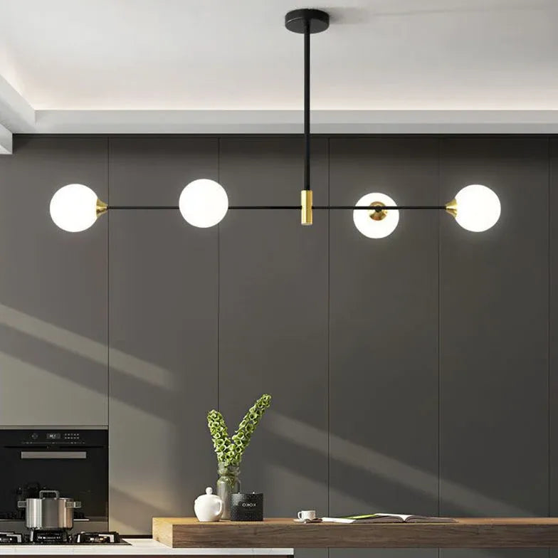 Black Chandelier For Bedroom Metal & Glass Ip20