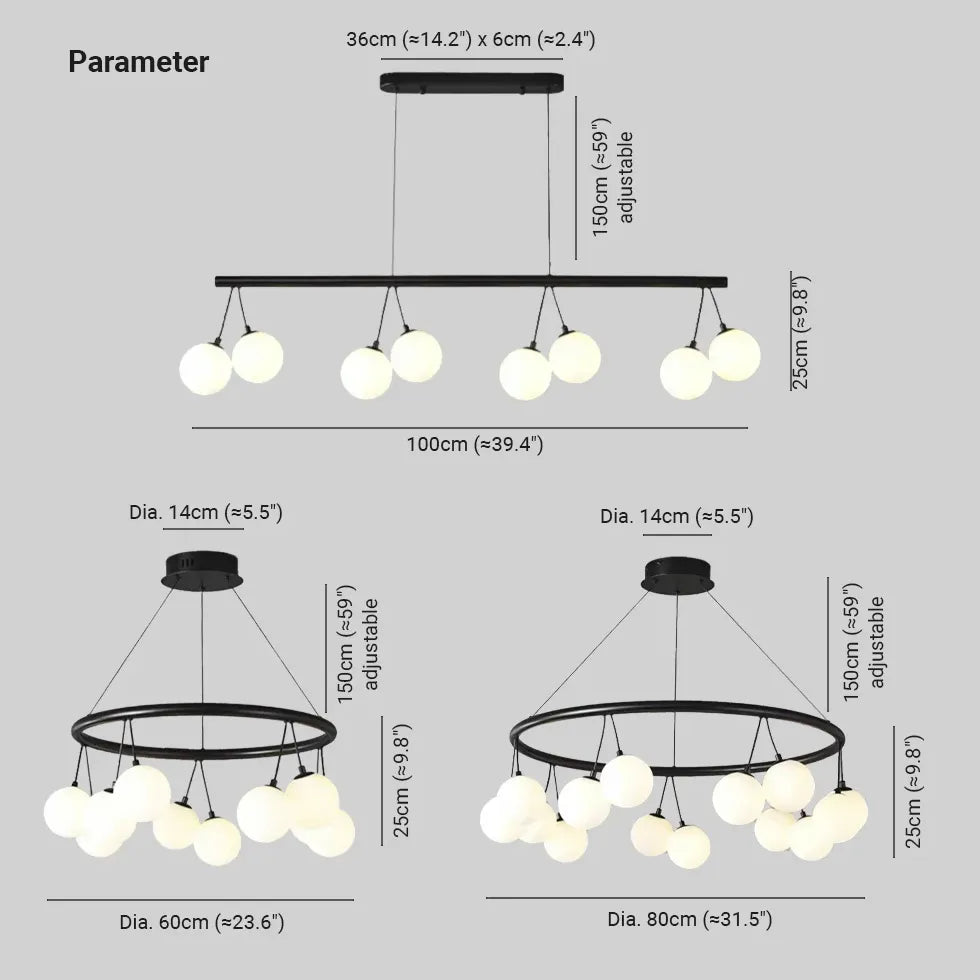 Pendelleuchte Modern Glas im skandinavischen Minimalismus