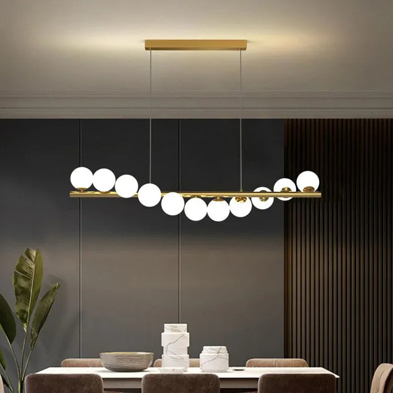 Chandelier For Study Room Linear Metal Ip20 Bi-pin