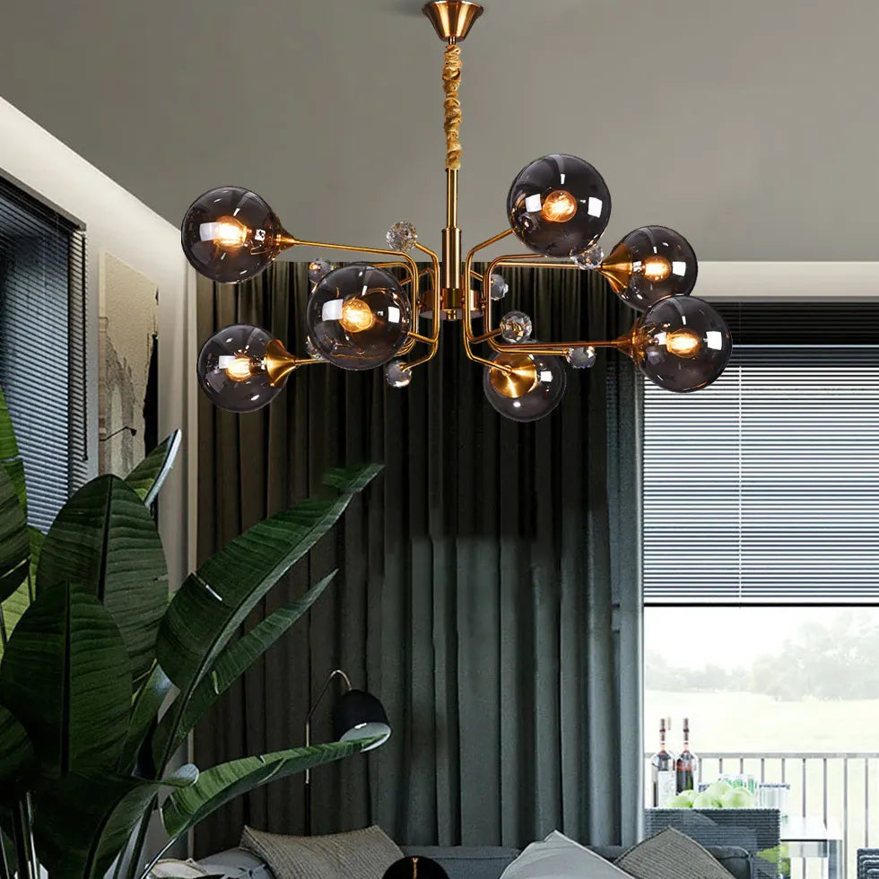 Grey Statement Pendant Light For Bedroom Valentina Metal Without Bulbs Ip20