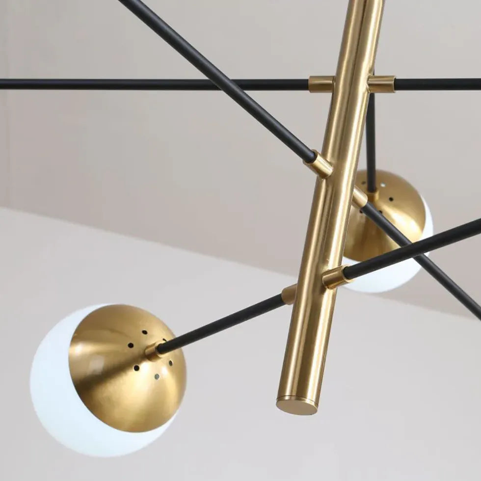 Gold Chandelier For Bedroom Valentina Metal & Glass Ip20 Led