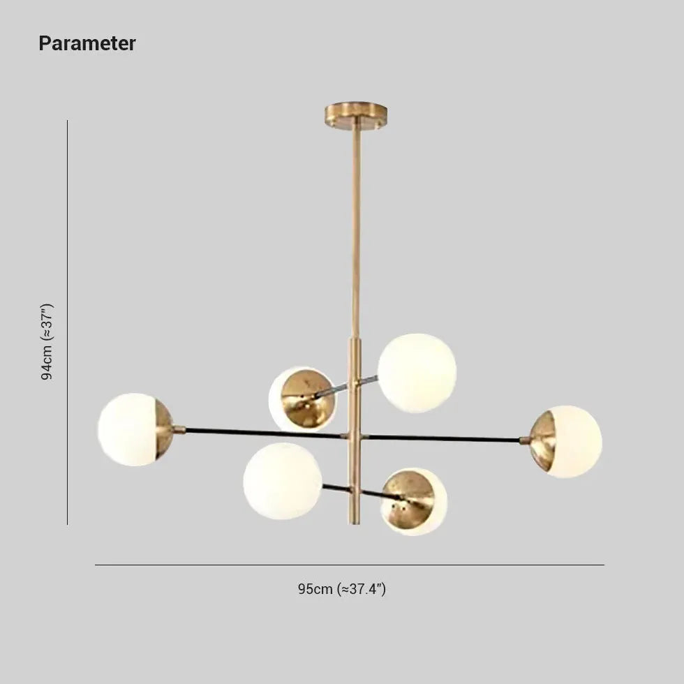 Gold Chandelier For Bedroom Valentina Metal & Glass Ip20 Led