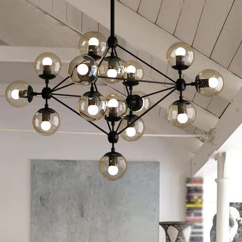 Black Statement Pendant Light For Bedroom Valentina Metal Ip20