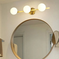 Gold Multi Arm Wall Light For Bathroom Linear Valentina Metal & Glass Bi-pin Ip20