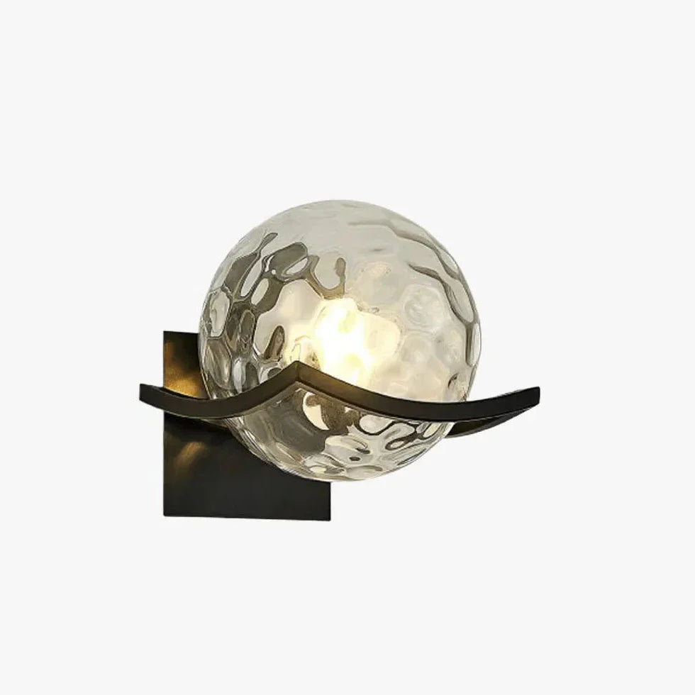 Flush Wall Light For Bathroom Valentina Metal & Glass