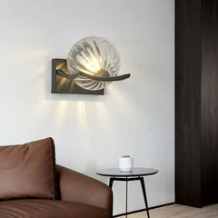 Flush Wall Light For Bathroom Valentina Metal & Glass