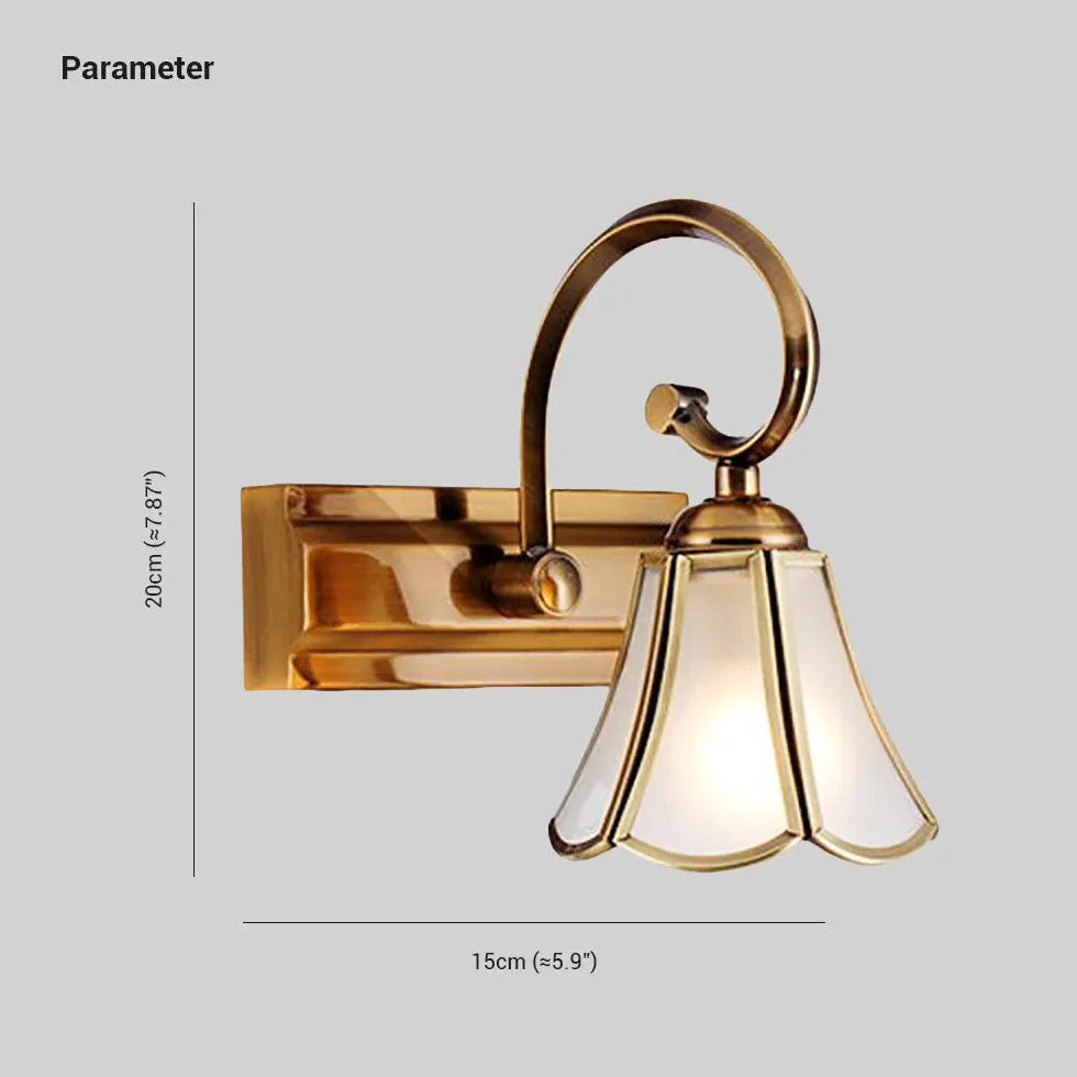 Gold Multi Arm Wall Light For Bathroom Felicie Metal & Glass Led