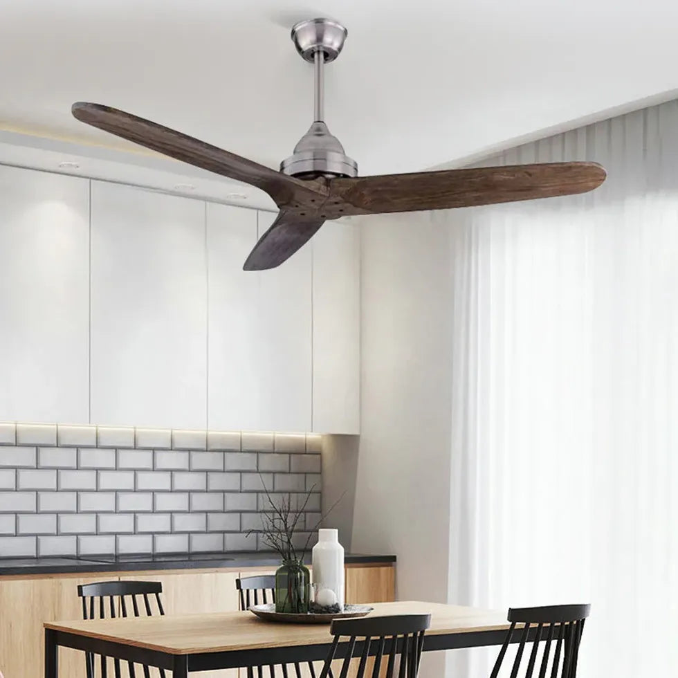 Walters 3-blade Industrial Black Dc Ceiling Fan For Study Room Walters Metal & Wood Ip20