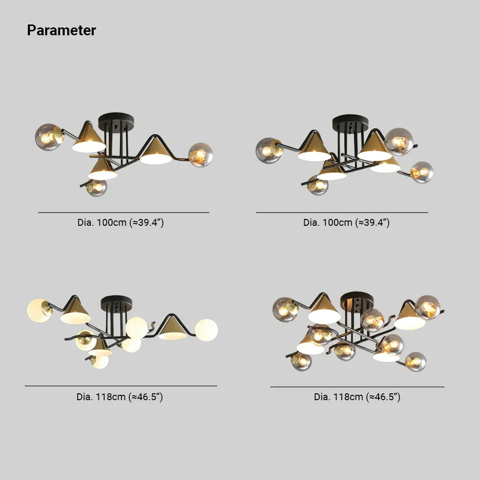 Semi-flush Light For Bedroom Weiss Metal Without Bulbs Ip20 Led