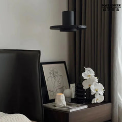 Black Bedside Pendant Light For Bedroom Zaid Stone