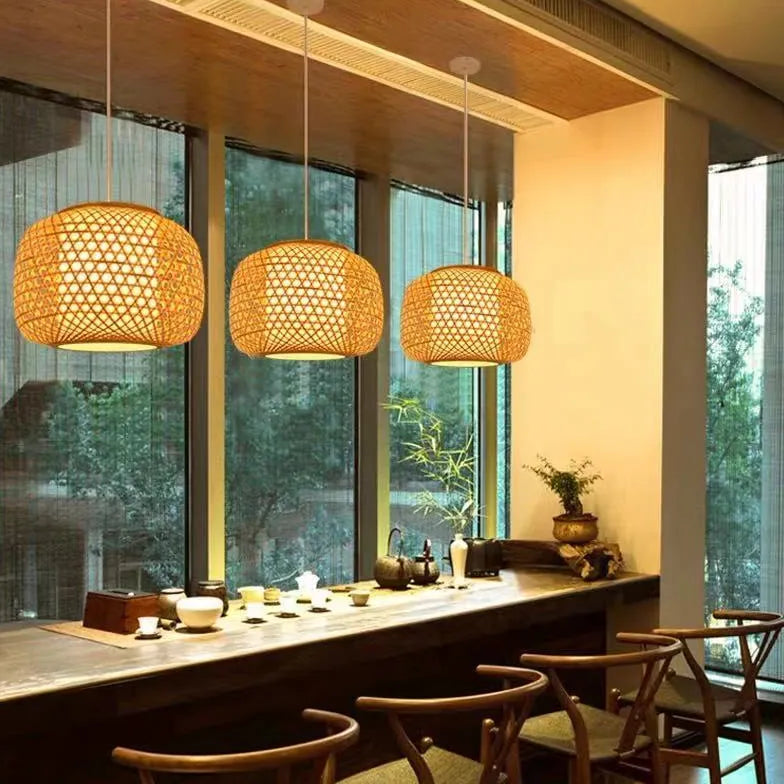 Bamboo Natural Rattan Pendant Light